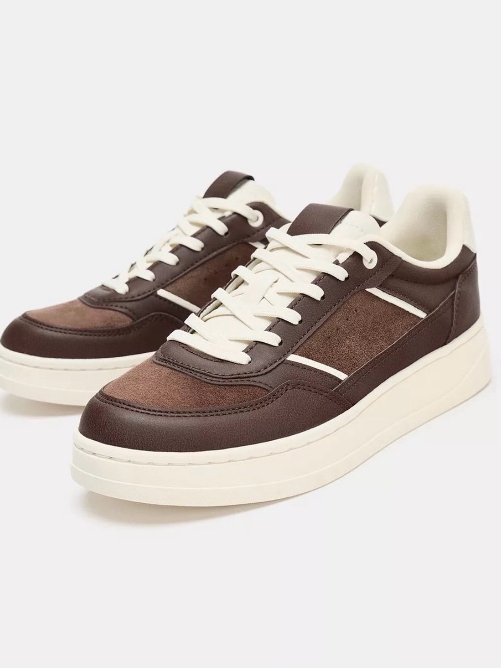 Zara Platform Casual Sneakers, Fall edition,  White Sole, like new